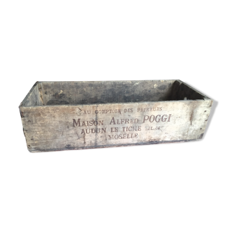 Ancienne caisse bois de primeurs avec poignée