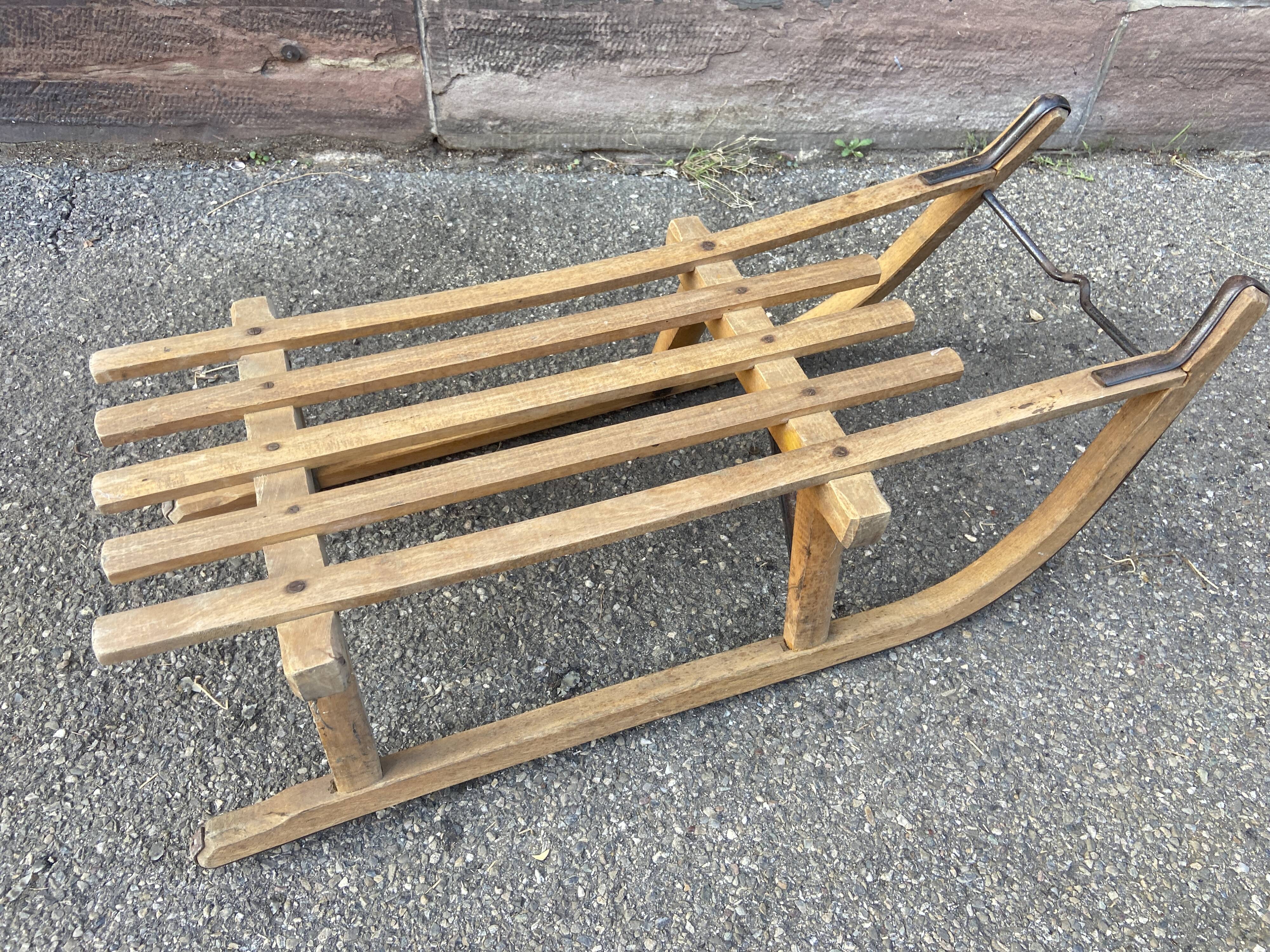old Alsace sled sleigh Christmas decoration
