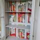 Parisian showcase in wavy oak interior ouatine and orange silver palace fabrics