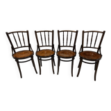 Set of 4 bentwood bistro chairs from the 1930s