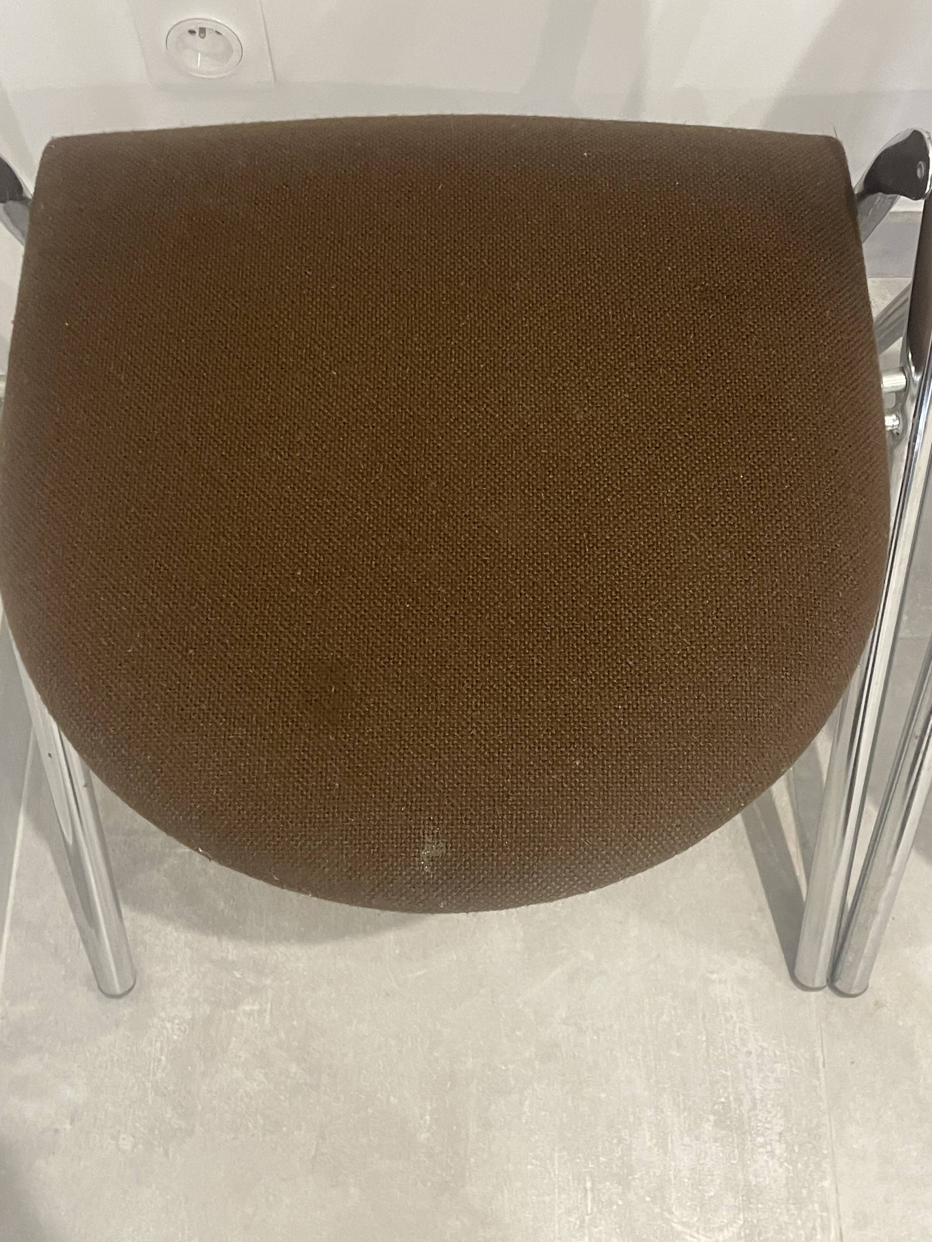 Set of 4 folding chairs in Trigano Hestia fabric