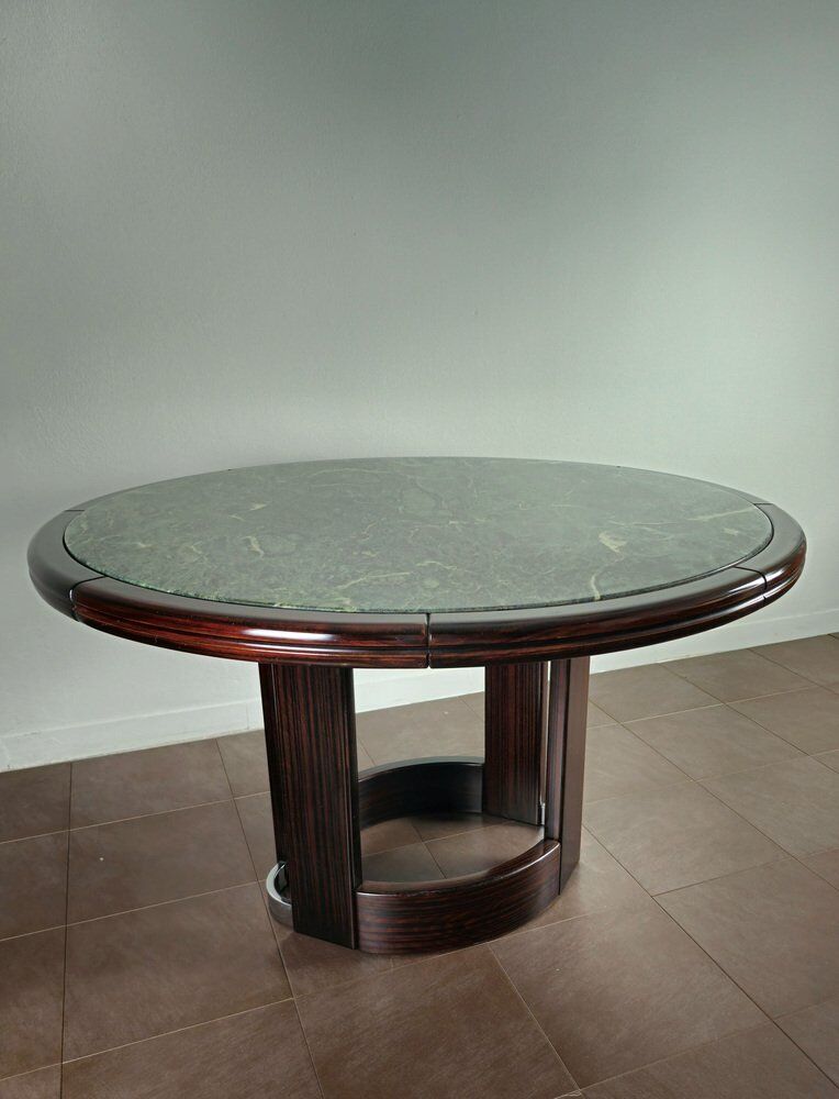 Marble and macassar dining table 1970 France
