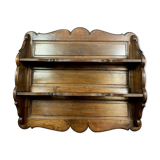 Napoleon III-era wall shelf in mahogany