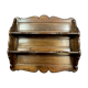 Napoleon III-era wall shelf in mahogany
