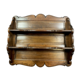 Napoleon III-era wall shelf in mahogany