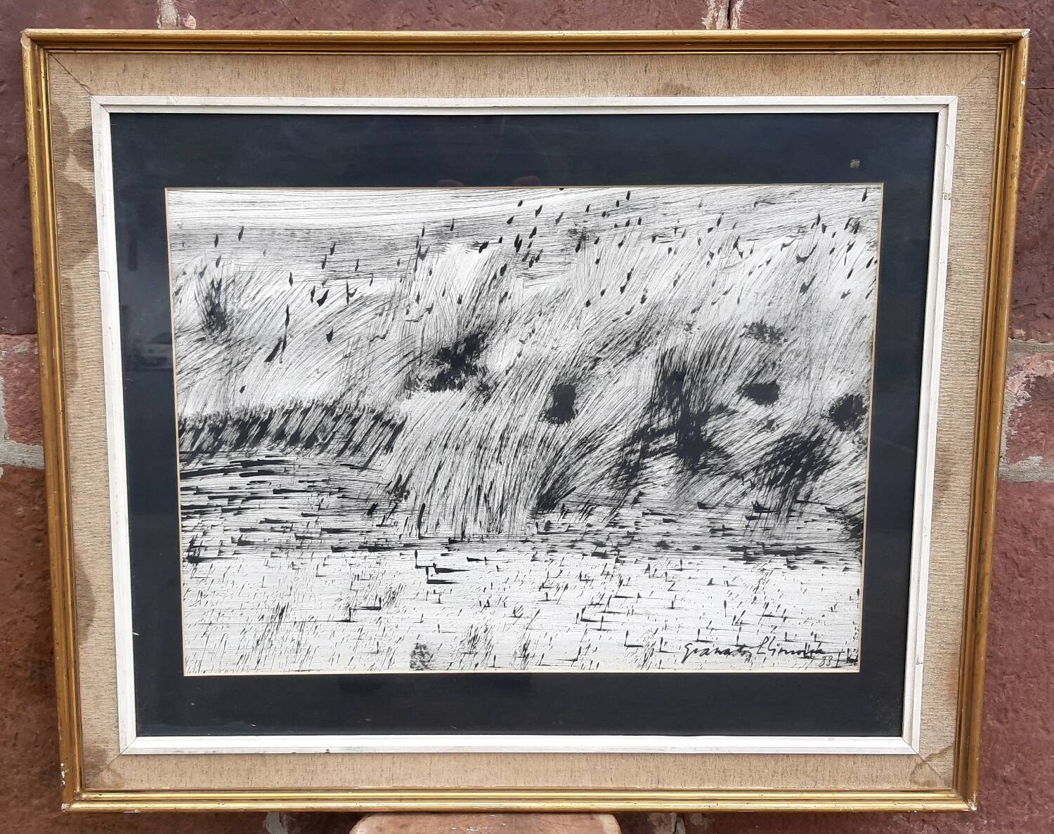 Fusain sur papier Granados Llimona 1988