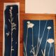Lot de 3 cyanotypes et gravure sur bois