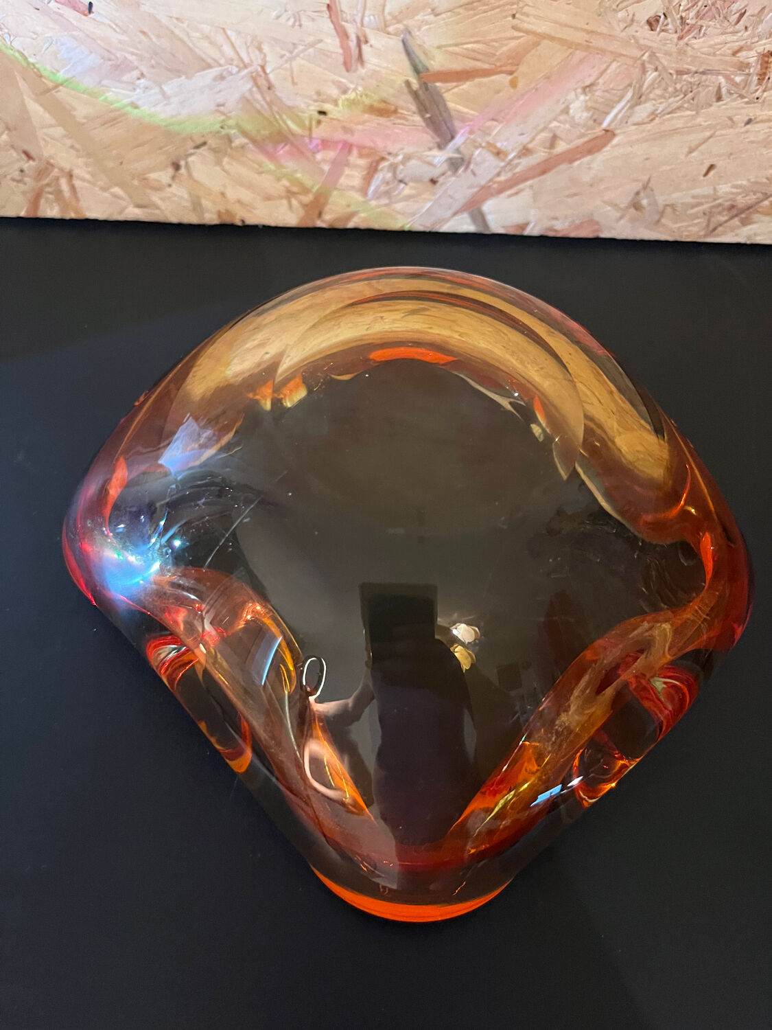 Ashtray or empty amber murano glass pocket