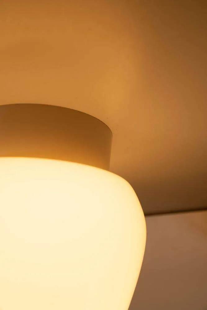 Vintage opaline ceiling light from the 1950s, minimalist.