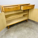 Commode vintage en bois blond style scandinave par Victoria Möbel Suisse
