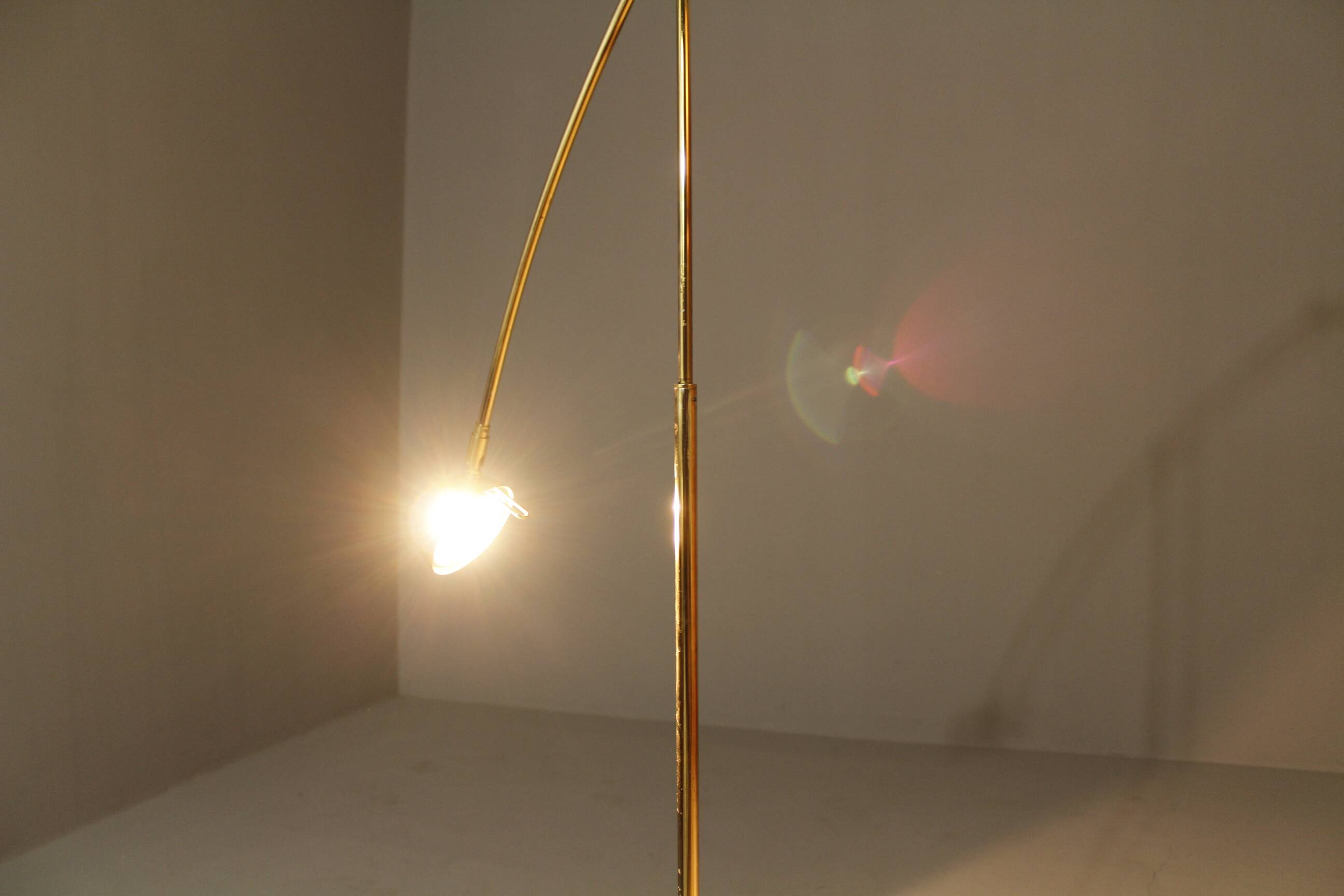Brass Floor Lamp from Massive, Belgium, 1980s