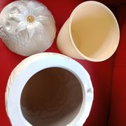 Seau à glaçons - ananas - liège laqué blanc - deco animaux végétaux