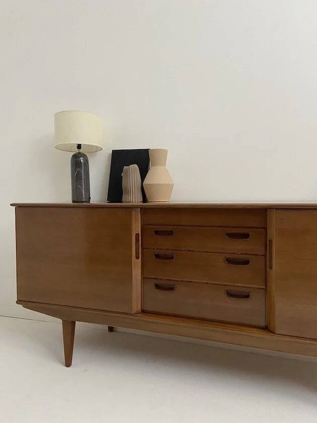 Vintage teak sideboard in Scandinavian style