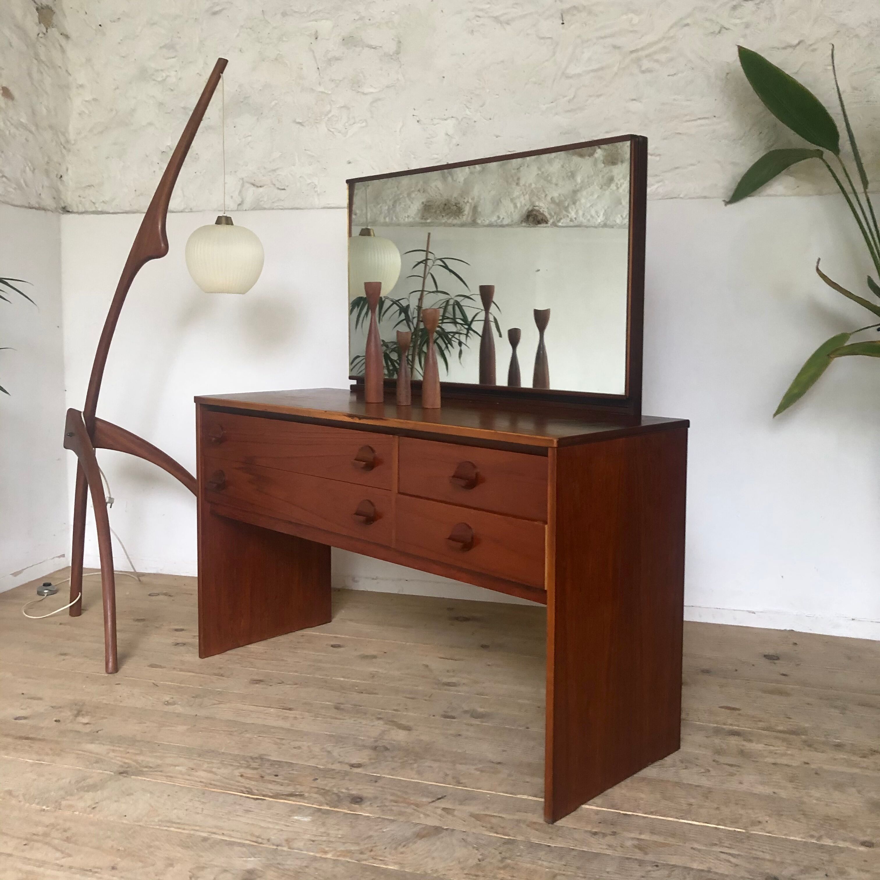 Teak vintage dressing table