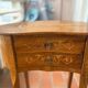 Antique marquetry bean table