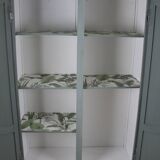 Renovated Parisian wardrobe – sage green with white patina