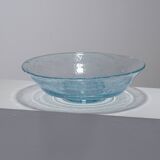 LARGE HOLLOW BUBBLE GLASS BOWL, 1970s