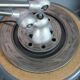 Jieldé lamp with 4 arms, clear matte varnish, vintage industrial.