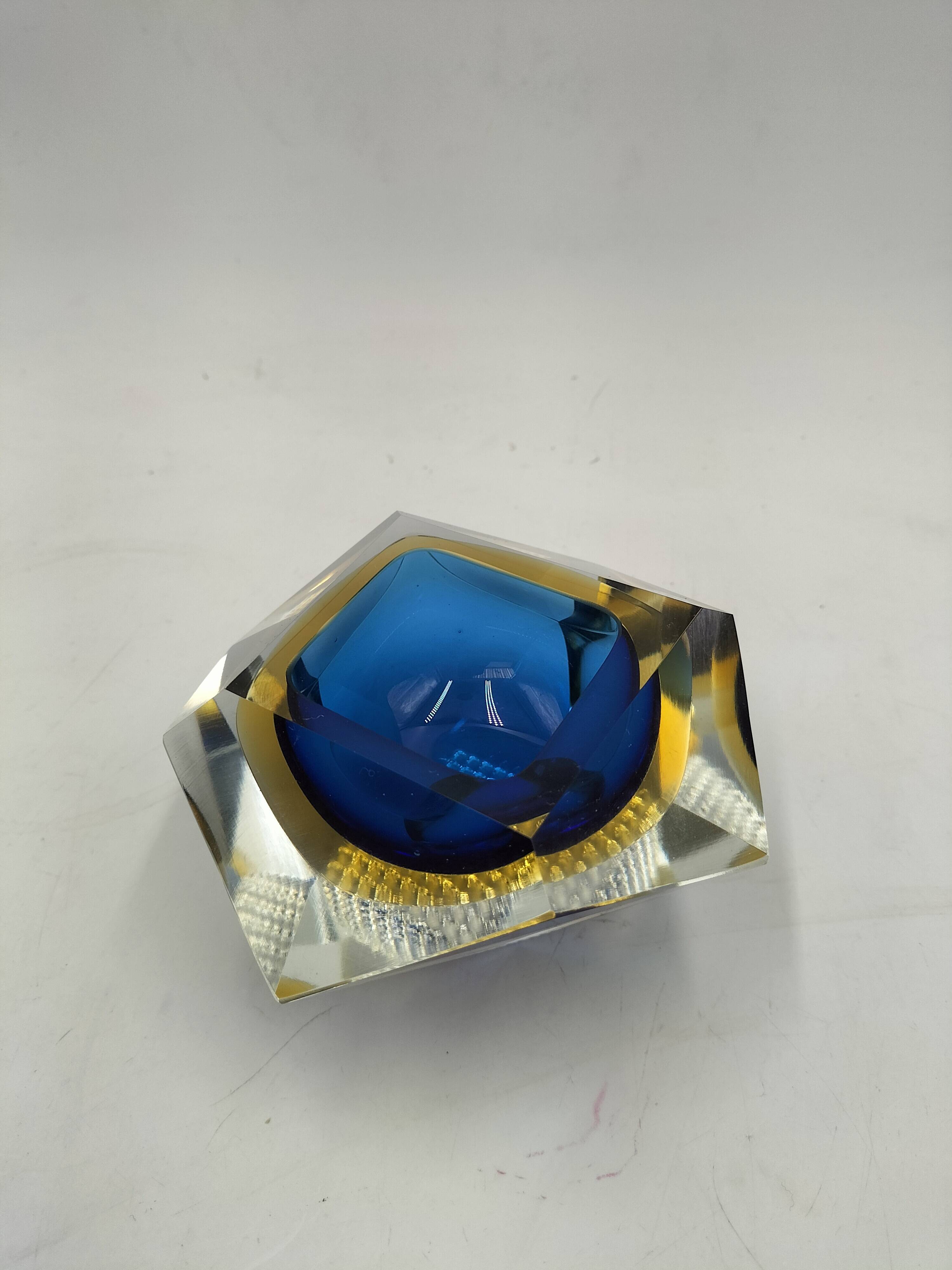 Cendrier sommerso en verre de murano