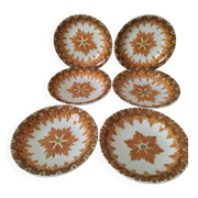 Set of 6 Vintage Italian Ironstone Plates S. Giovanni Valdarno