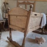 Antique renovated oak cradle