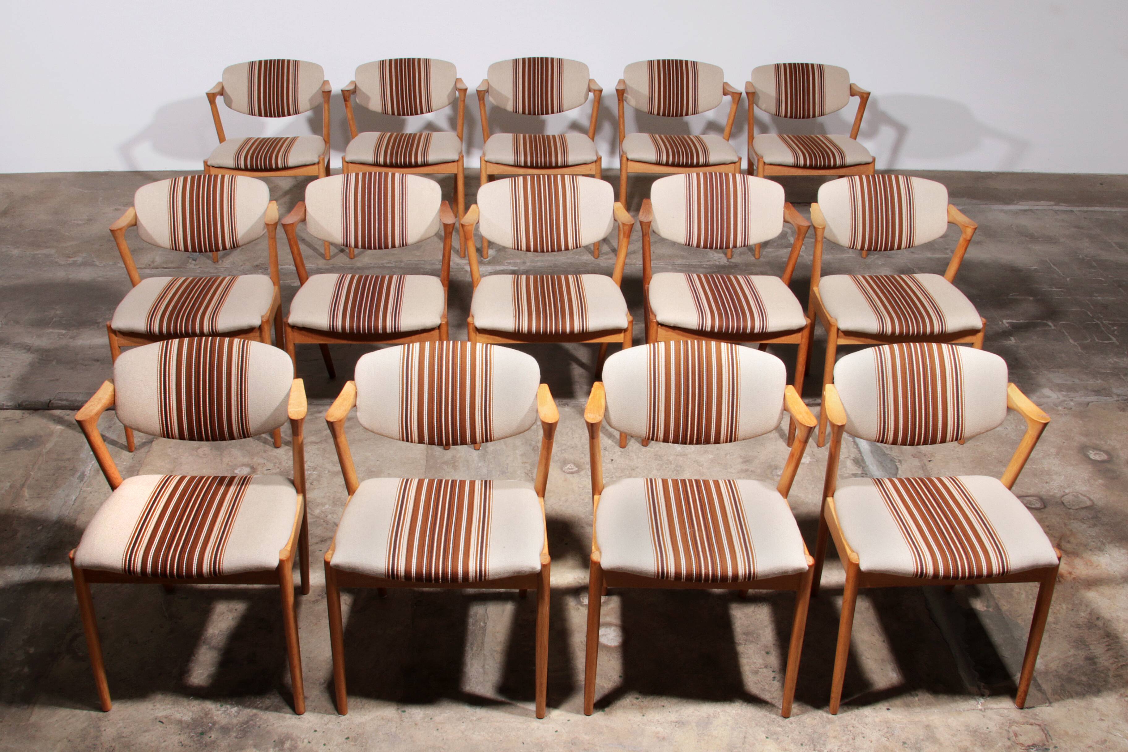 Kai Kristiansen 14 chairs Model 42 made by Schou Andersen 1960 Denmark