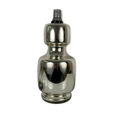 Pied de lampe en verre eglomisé