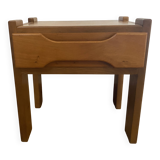 Solid oak bedside table, Maison Regain 1960