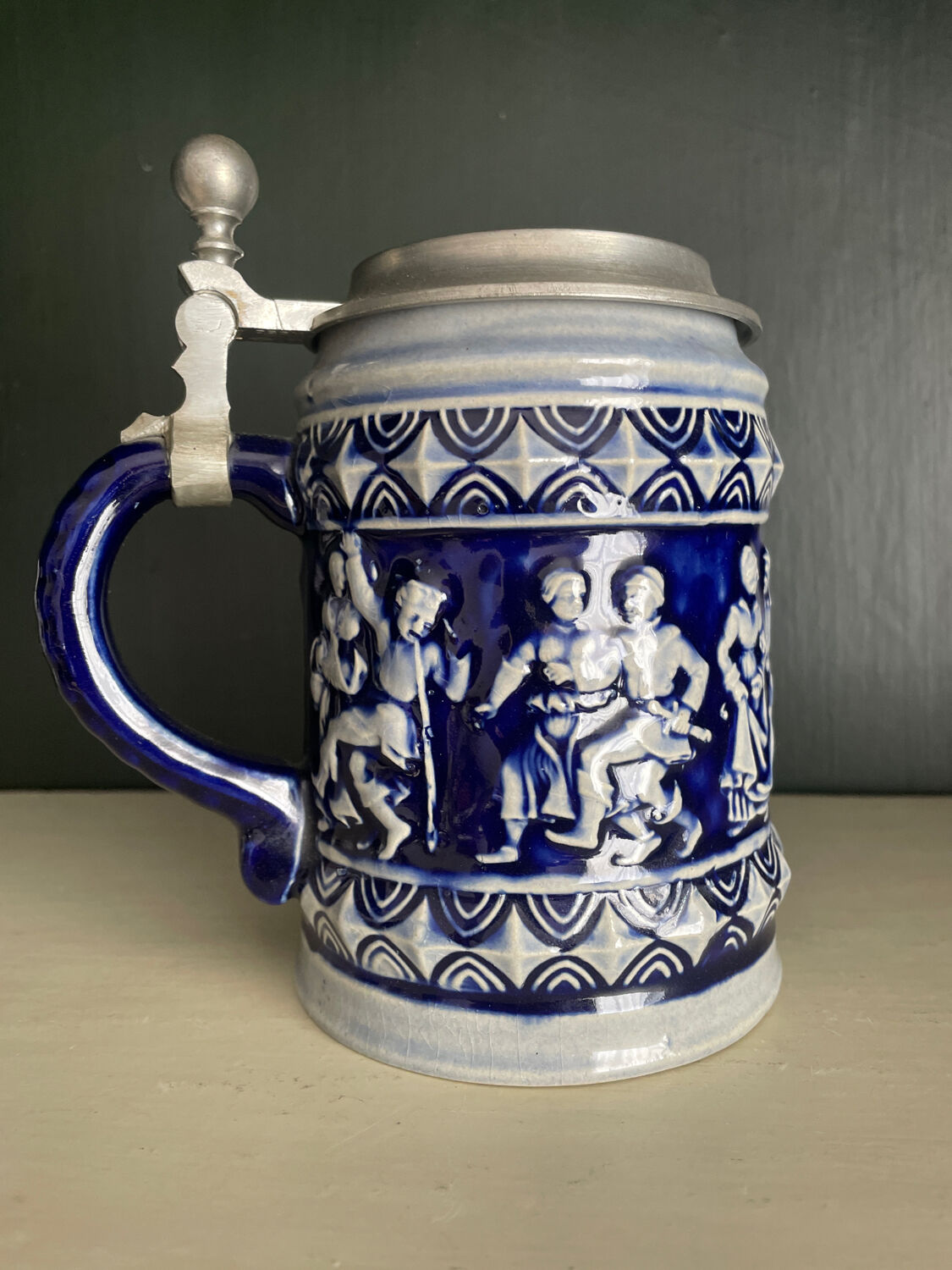 Westerwald stoneware beer mug.