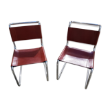 Pairs of Marcel Breuer chairs b33 camel.
