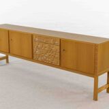 Mid-century brutalist oak sideboard