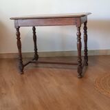 Wooden table with turned legs