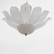 Murano Glass Ceiling Light with White Glass Flower-shaped Petals