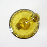 Green bubble glass ashtray 1960