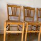 Lot 4 chaises paillées