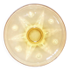 Art Deco Pressed Molded Glass Bowl, Yellow, Star Decorated