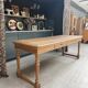 Farm table with turned legs in oak (renovated)