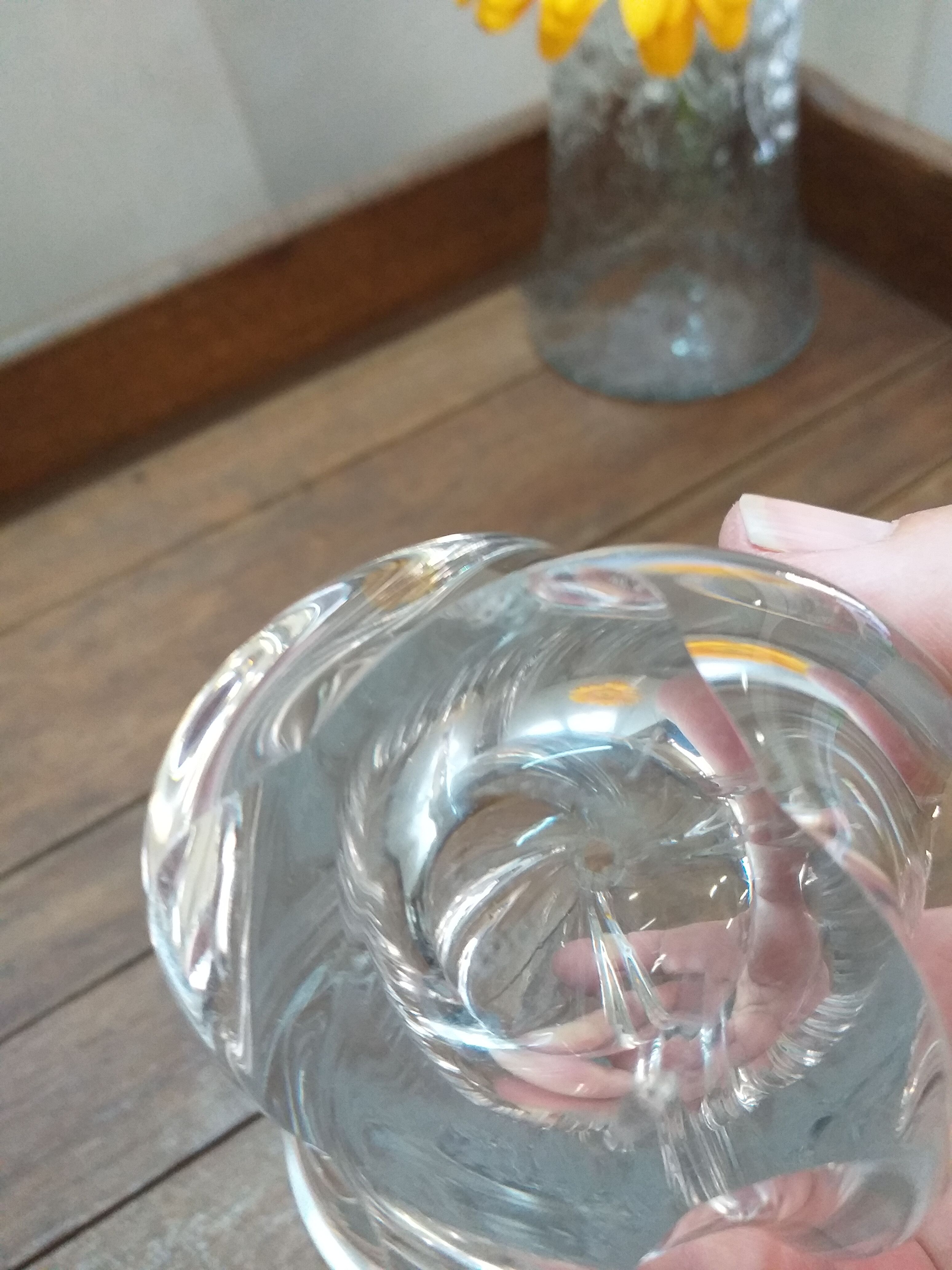 St. Louis crystal twisted soliflore vase