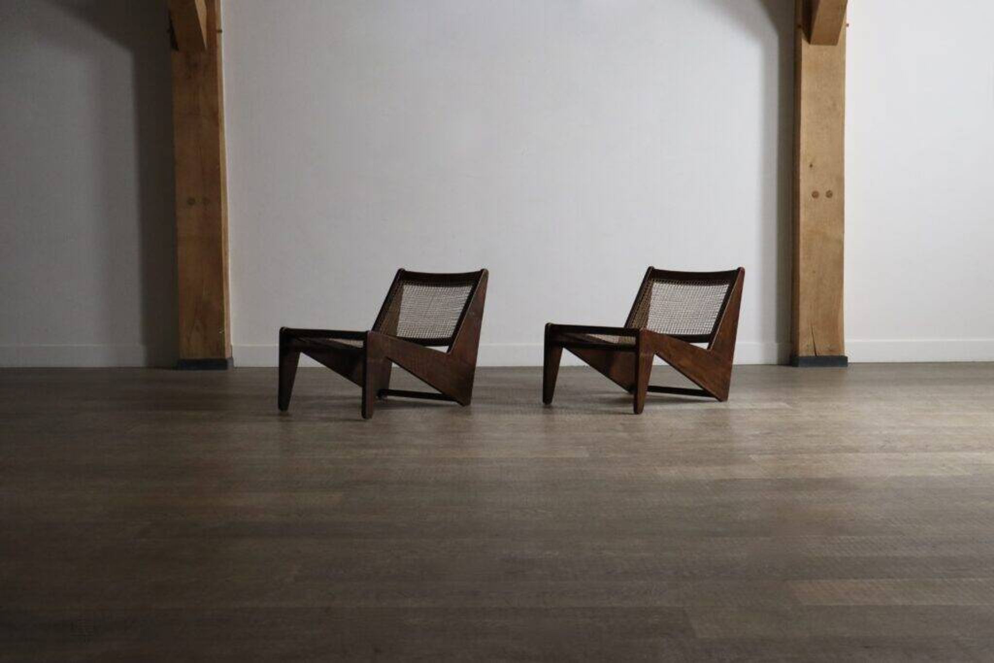 Pierre Jeanneret Kangaroo Chairs PJ-SI-59, India, 1955