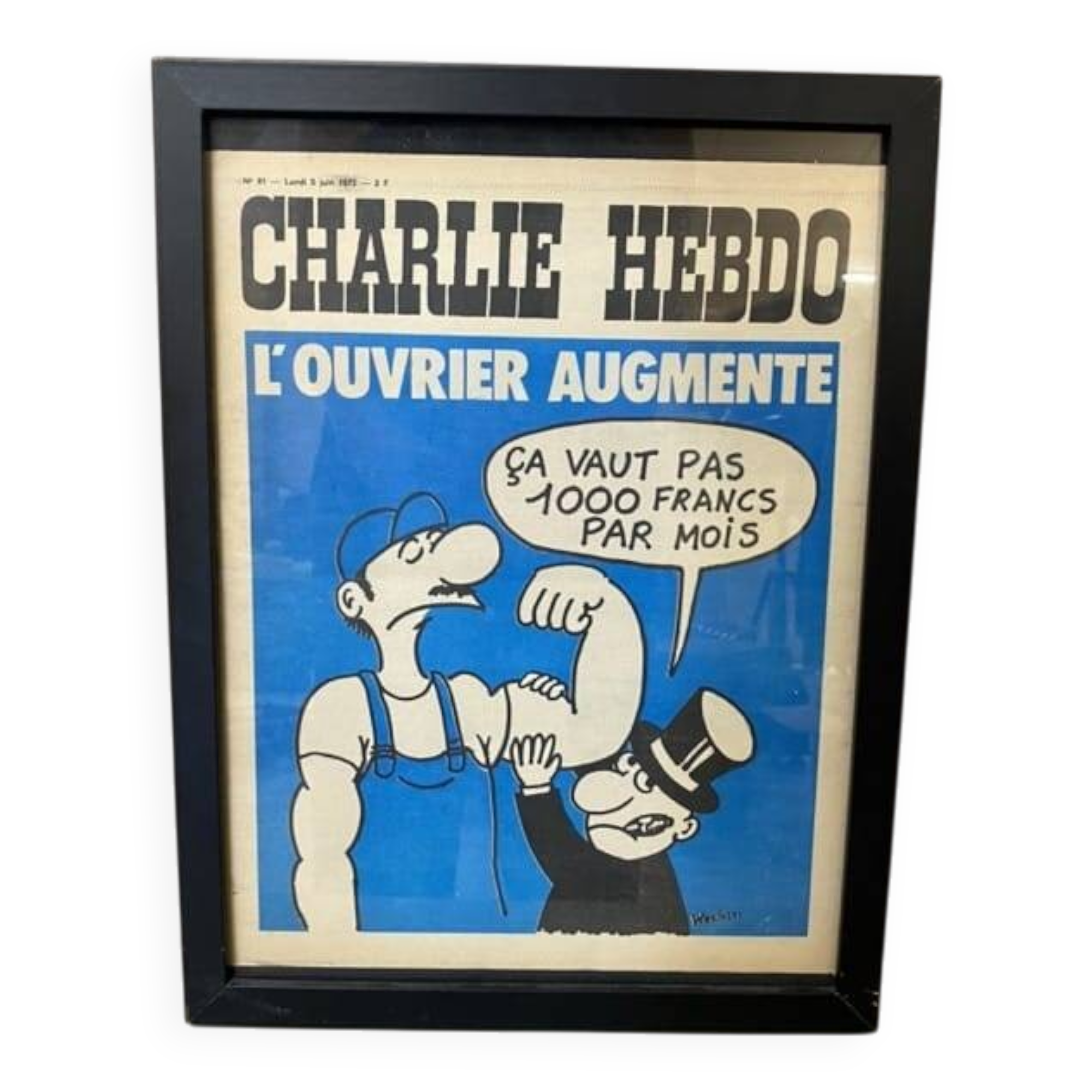 Frame Charlie Hebdo "The Worker Increases" from 5 June 1972