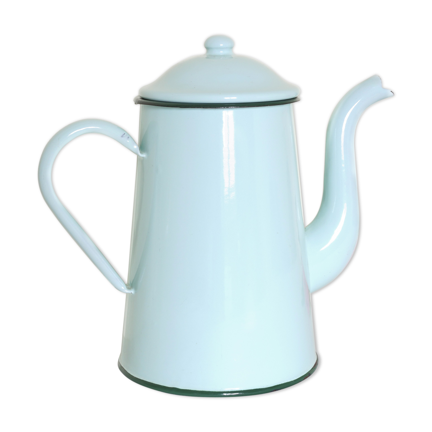 Old mint enamelled coffee maker