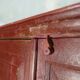 Large Indian wooden wardrobe with 2 doors and 4 shelves, raw wood interior