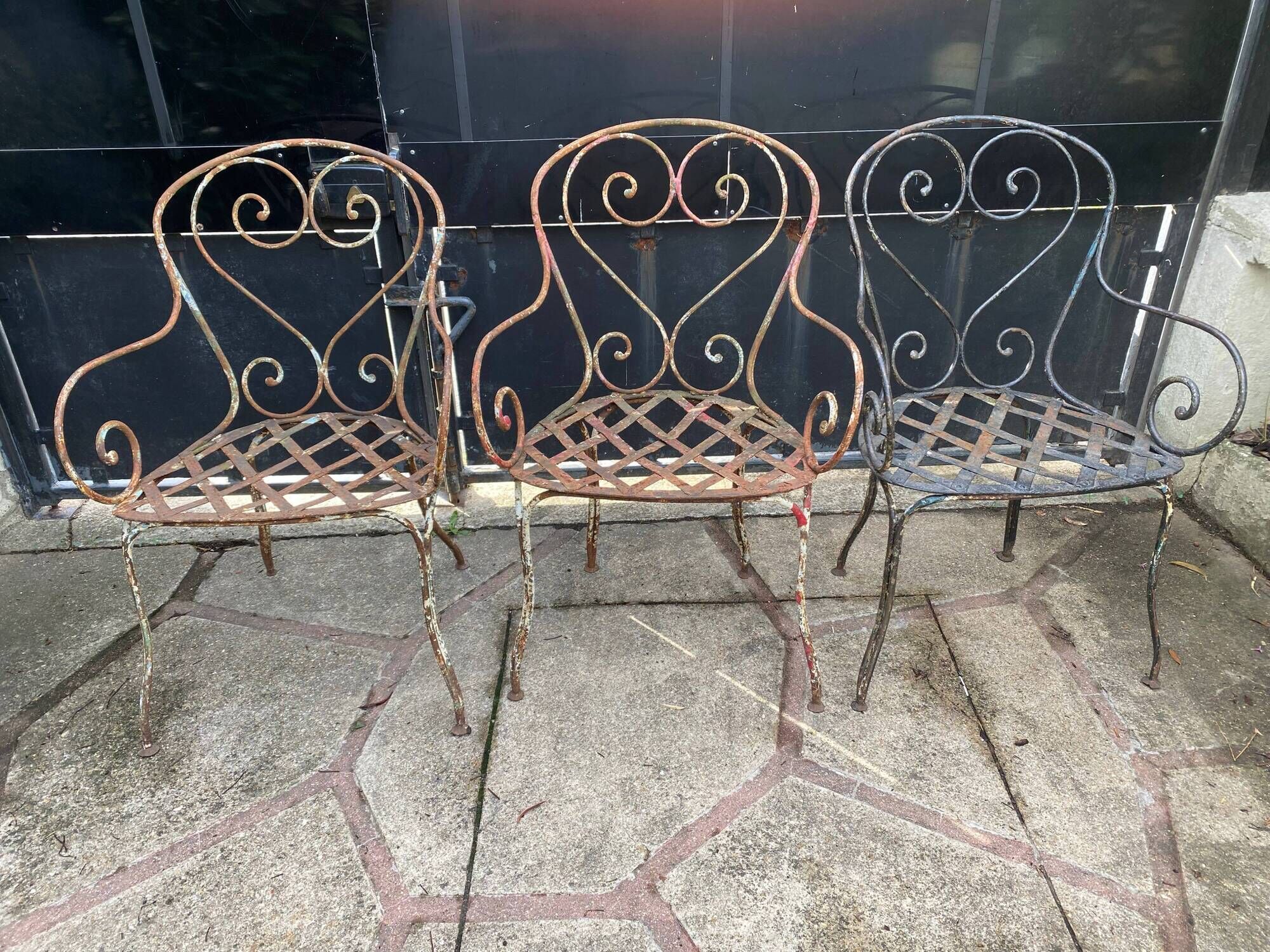 Wrought iron armchairs 1940