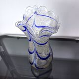 Blue seguso vase in murano glass, Italy, 1960