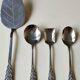 Stainless steel dessert/coffee service with 18 pieces. Rostfrei. Pink shape