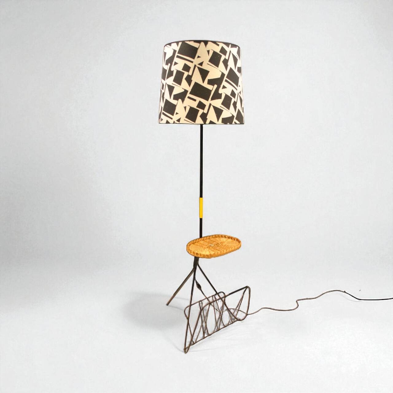 1960s magazine rack floor lamp