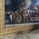 Paire De Miroirs Du Début Du XIXe En Bois Doré De Style Louis XVI