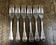 Set of 6 Boulenger silver metal cake forks