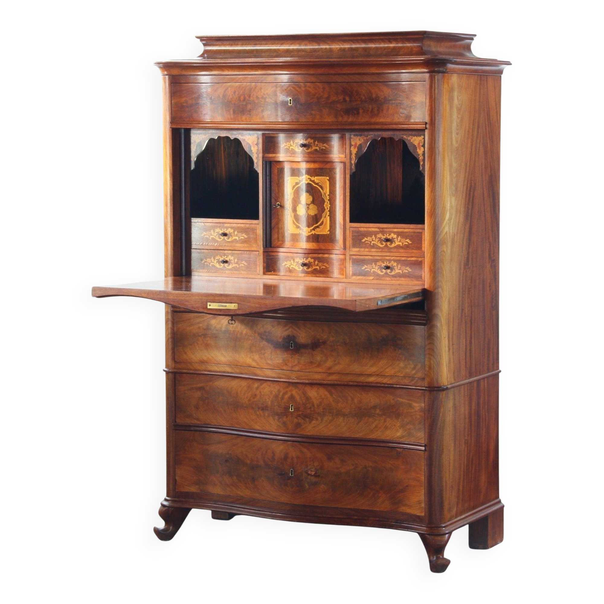 Vintage Danish Walnut 19th-century escritoire / Secretary, Victorian style