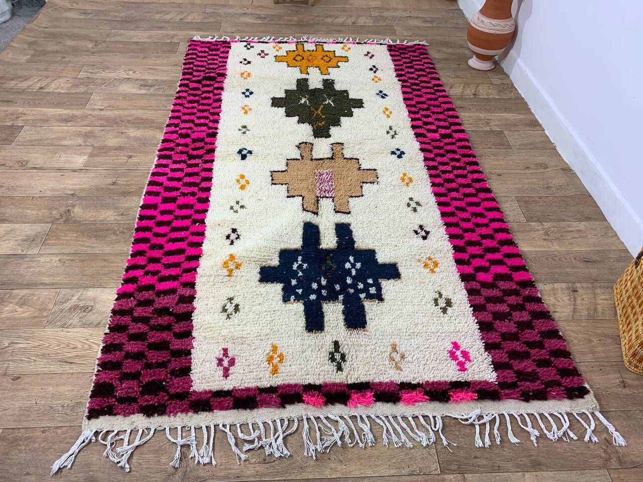 Handmade Moroccan Berber rug 257 X 150 CM